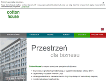 Tablet Screenshot of cottonhouse.com.pl
